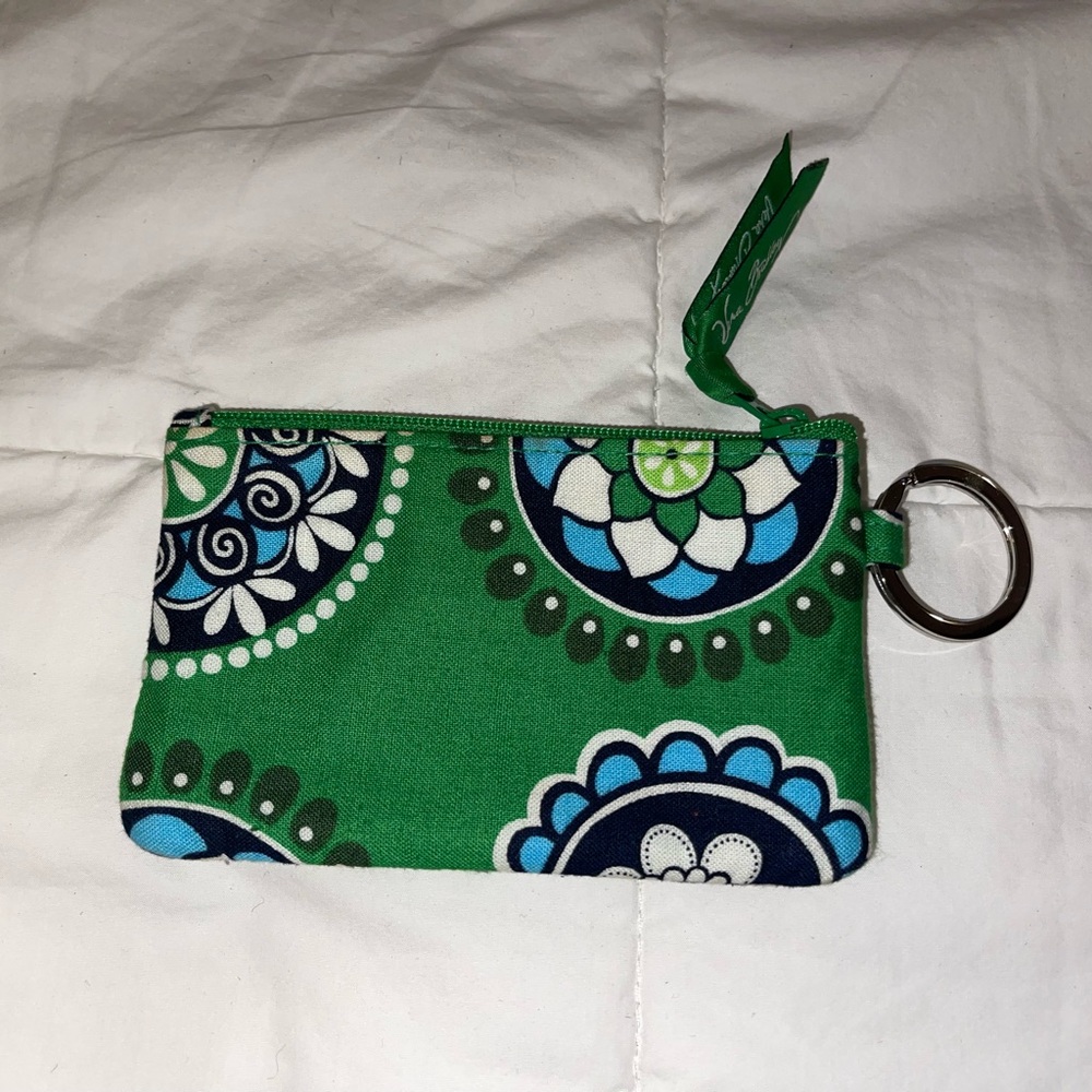Vera Bradley “Green Medallion” Pattern Coin/Card Pouch